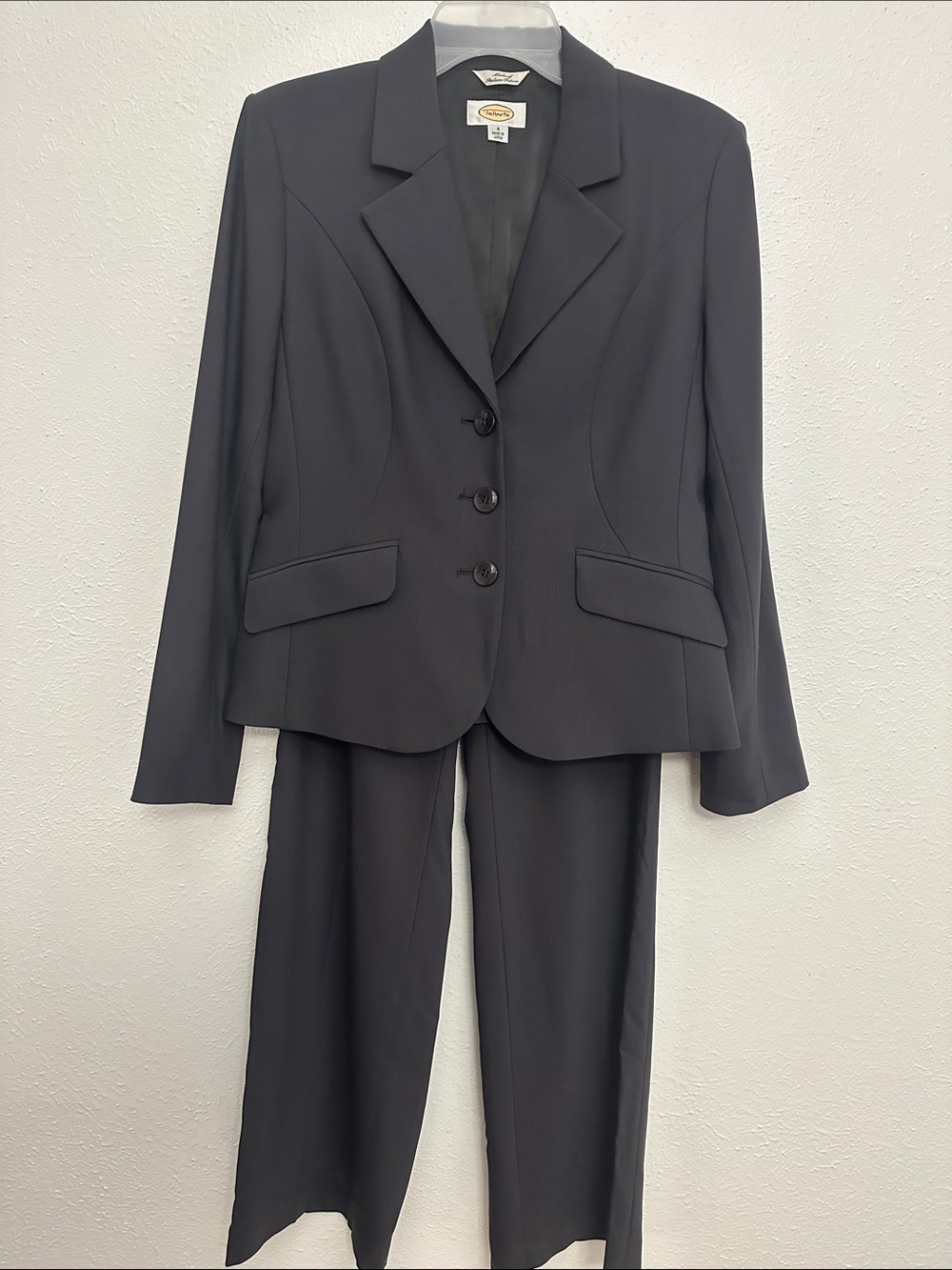 Talbots Gray Italian Wool Blazer Pantsuit